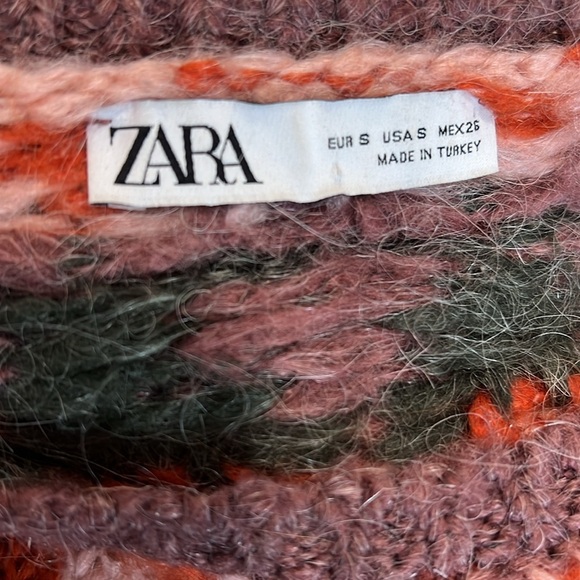Zara Mohair Puff Sleeve Sweater Size S - Picture 7 of 9